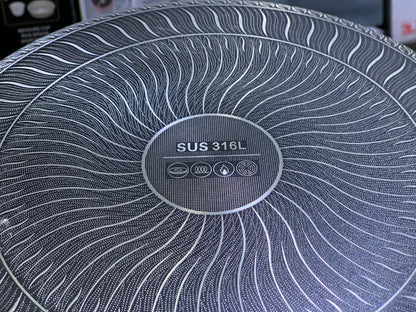 Laser Coating Shallow Casserole Honeycomb pattern And Non Stick (Size:26cm)