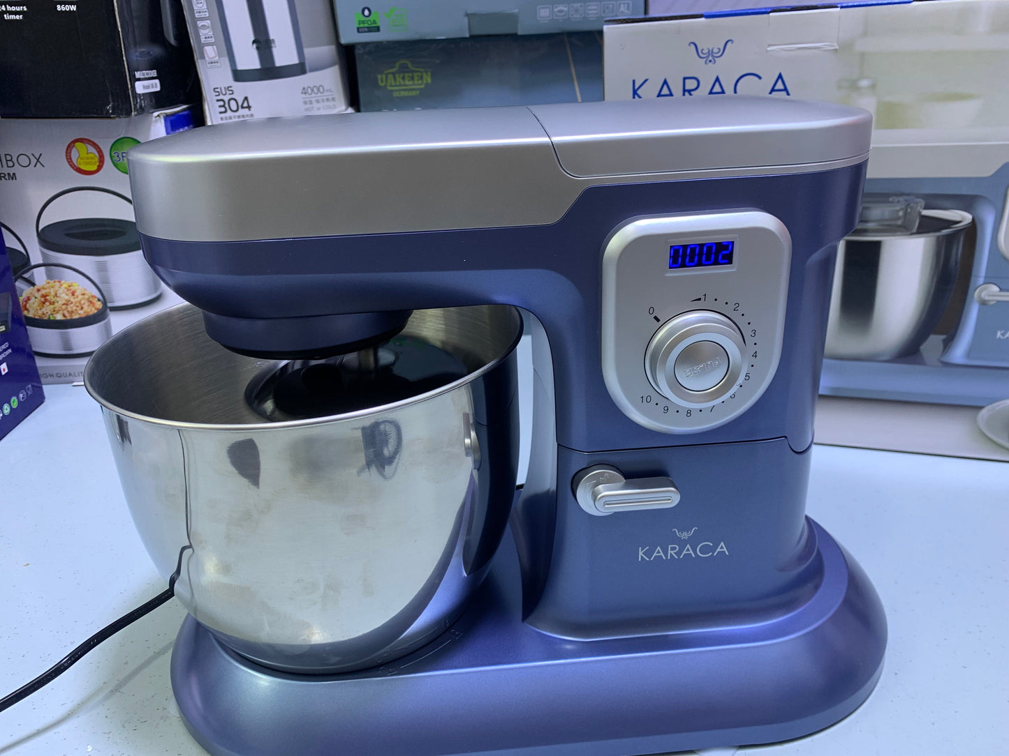 Karaca Stand Mixer 6.5L and Digital Timer display