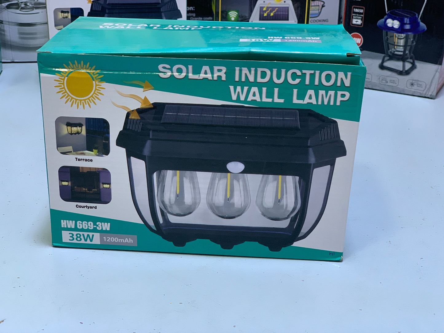 Solar Induction Wall Lamp HW 669-3W – Motion Sensor Outdoor Light