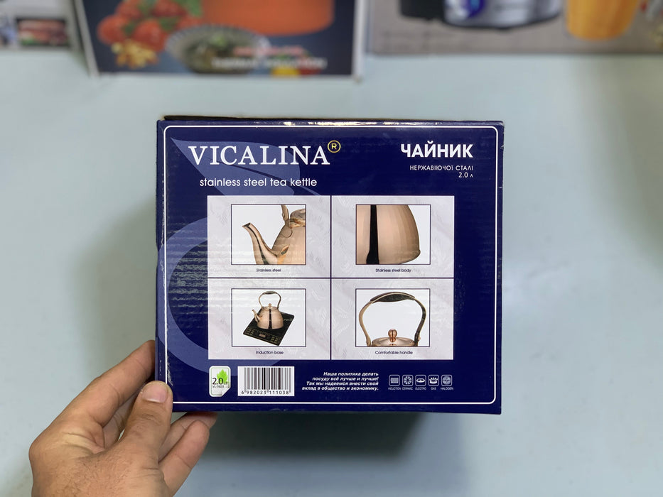 Vicalina Tea Kettles Goldens and Metal