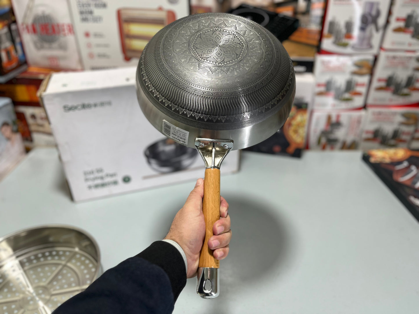 Secite 30cm Honeycomb Pan & Steamer