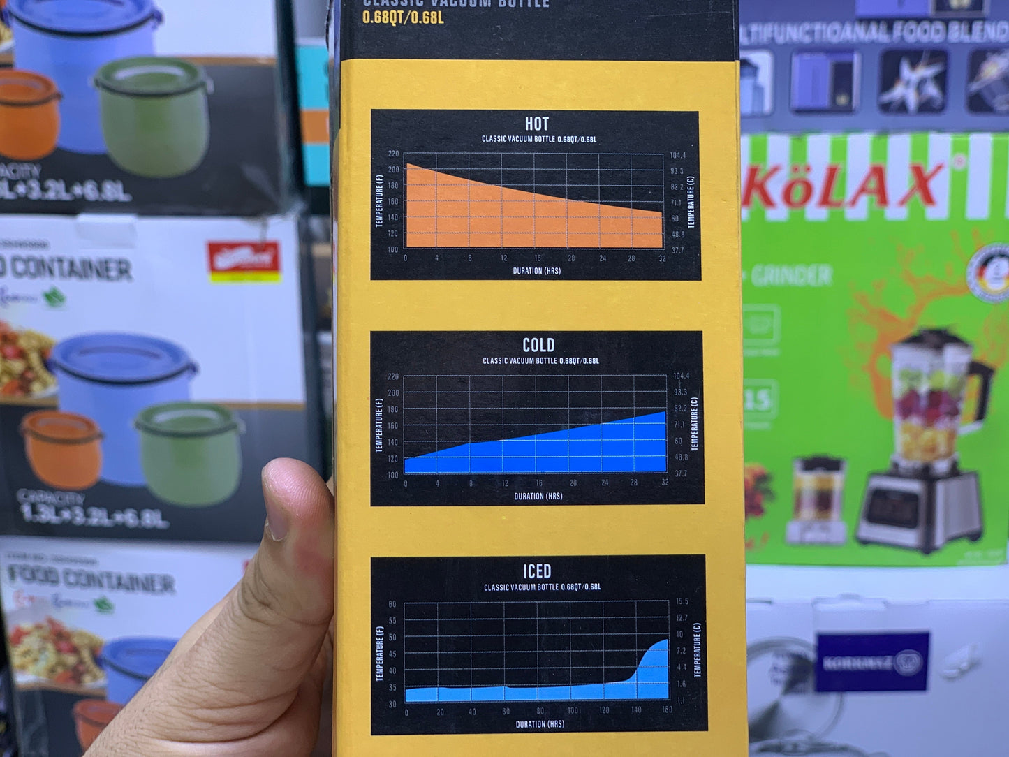 Insulated Water Bottle 680ml Hot and Cool