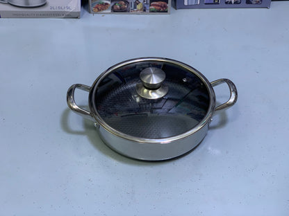 Laser Coating Shallow Casserole Honeycomb pattern And Non Stick (Size:26cm)