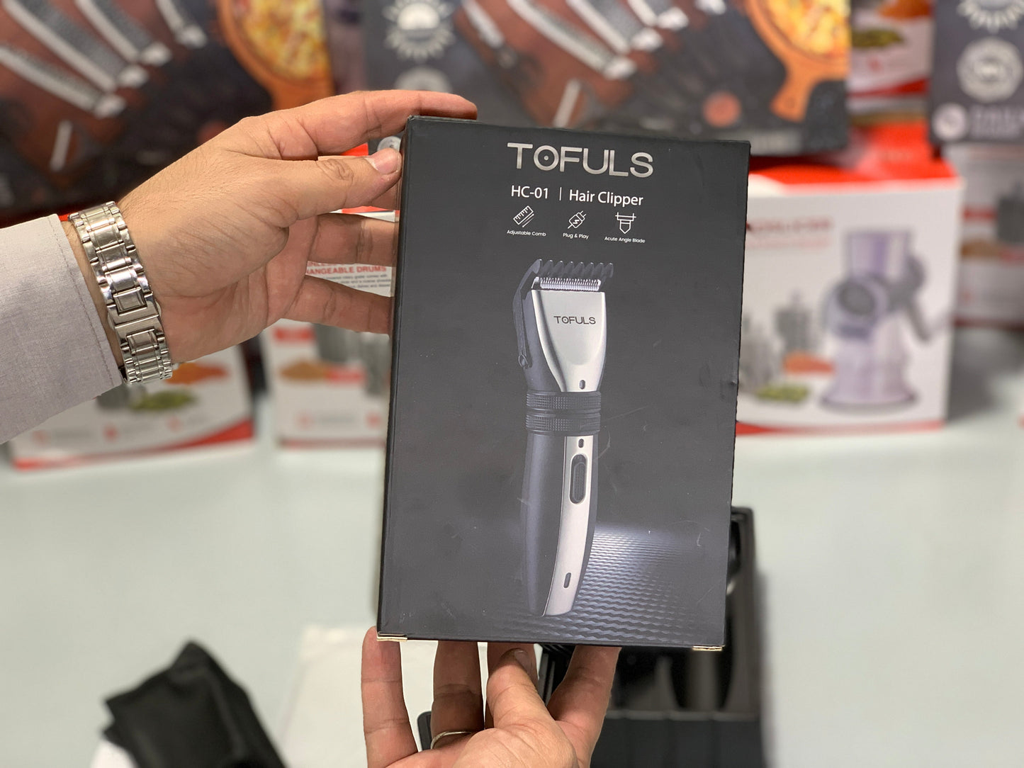 TOFULS Brand Professional Hair Clipper with Essentials Tools