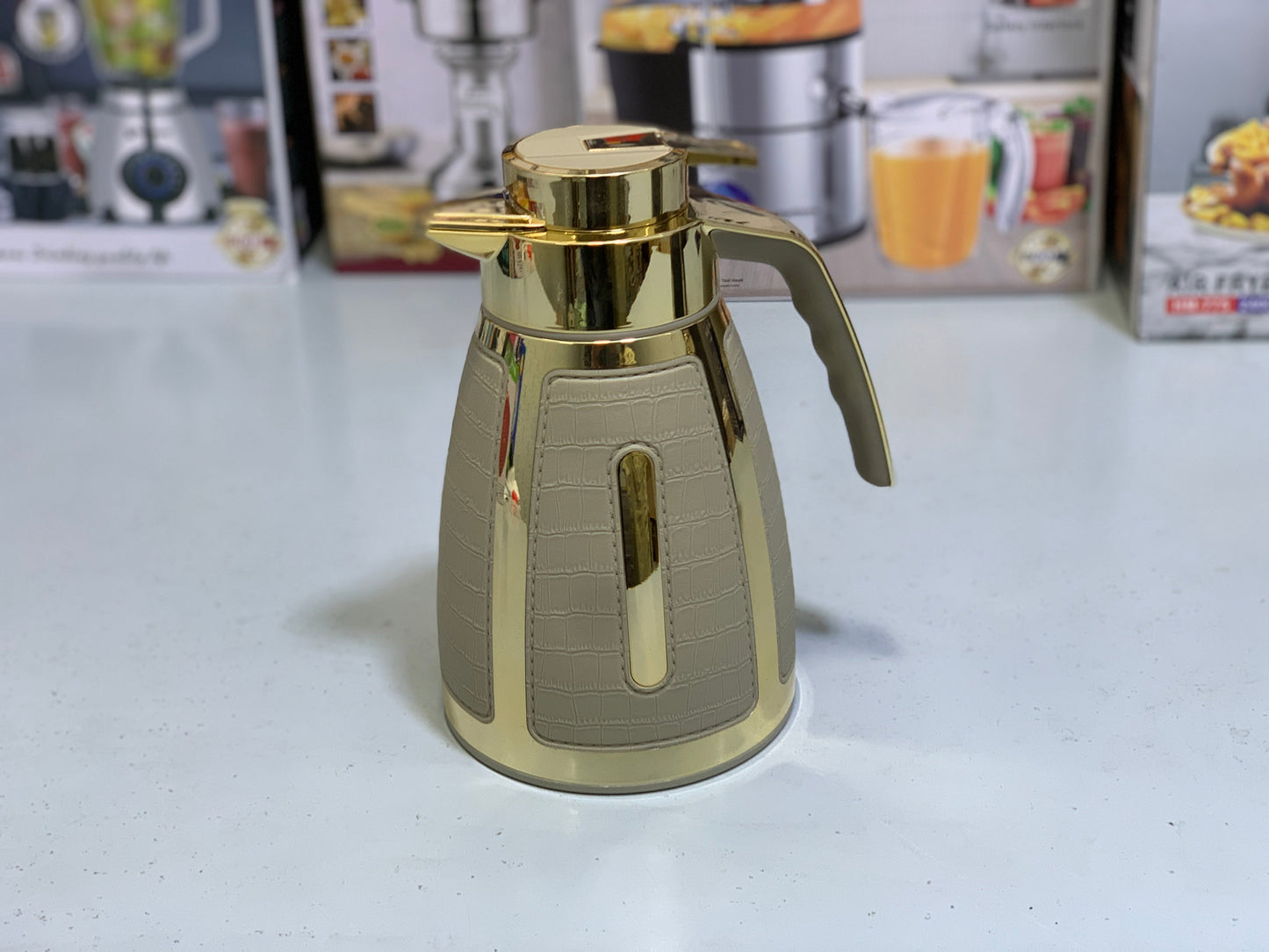 Unique Thermos with leather straps