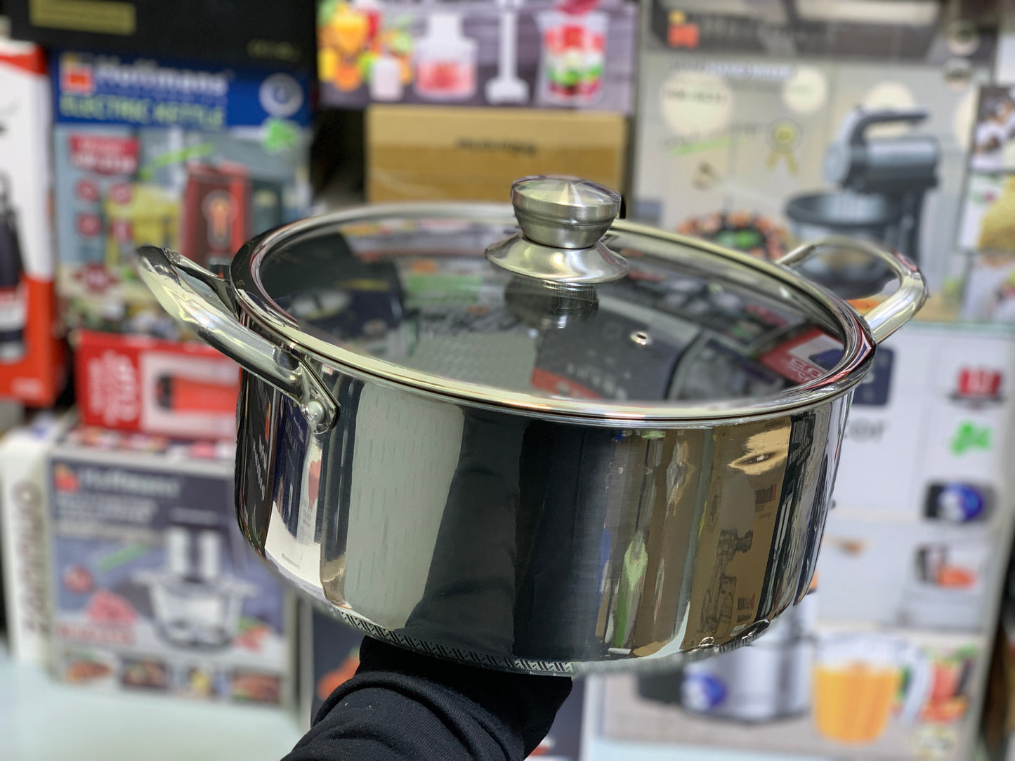 Laser Coating Deep Casseroles  Non Stick ( 4 pieces ) 21.5 cm ,25.5 cm , 27.5 cm and 29.5 cm