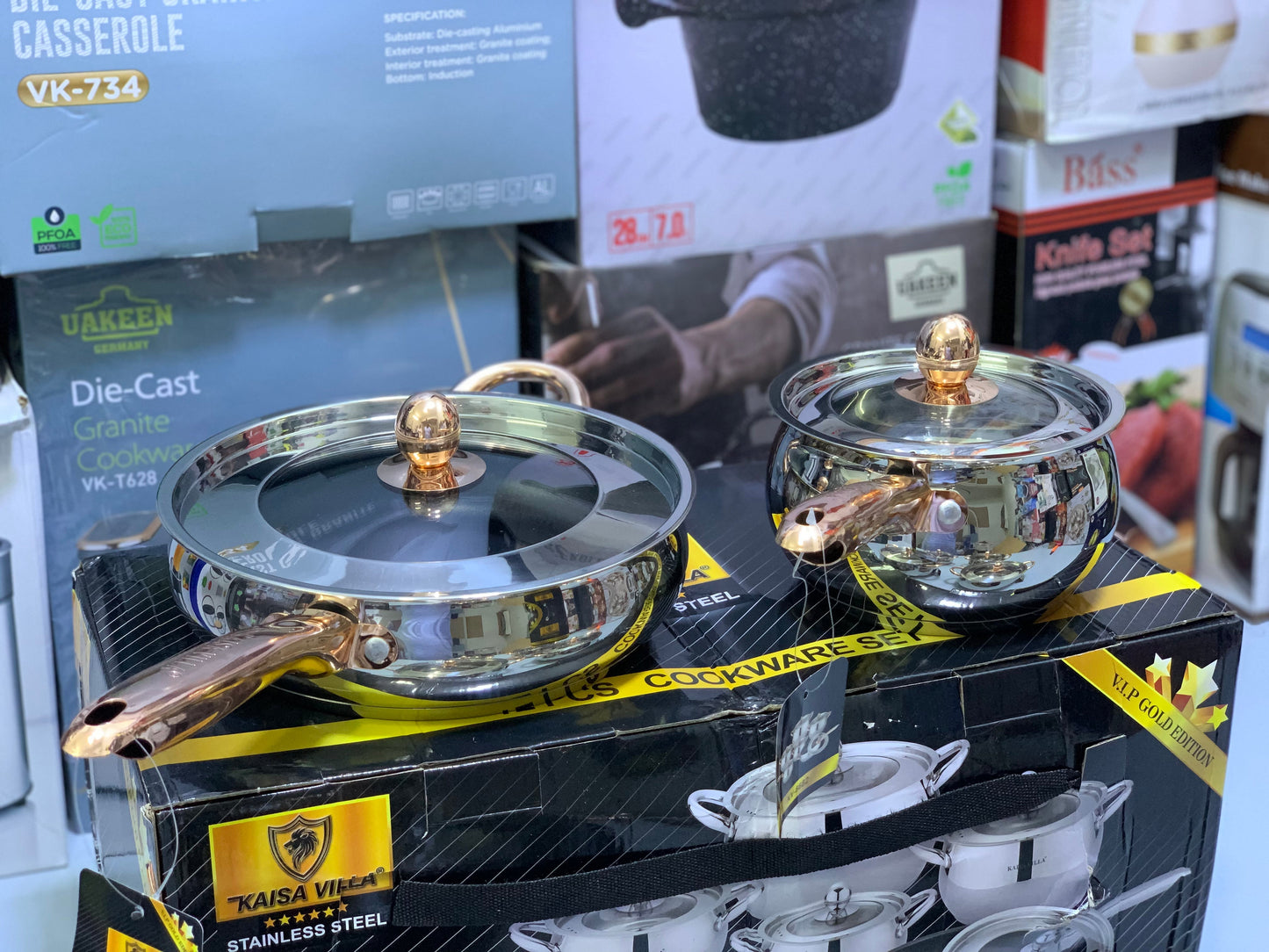 Kaisa Villa 12 Pieces Cookware set Stainless Steel