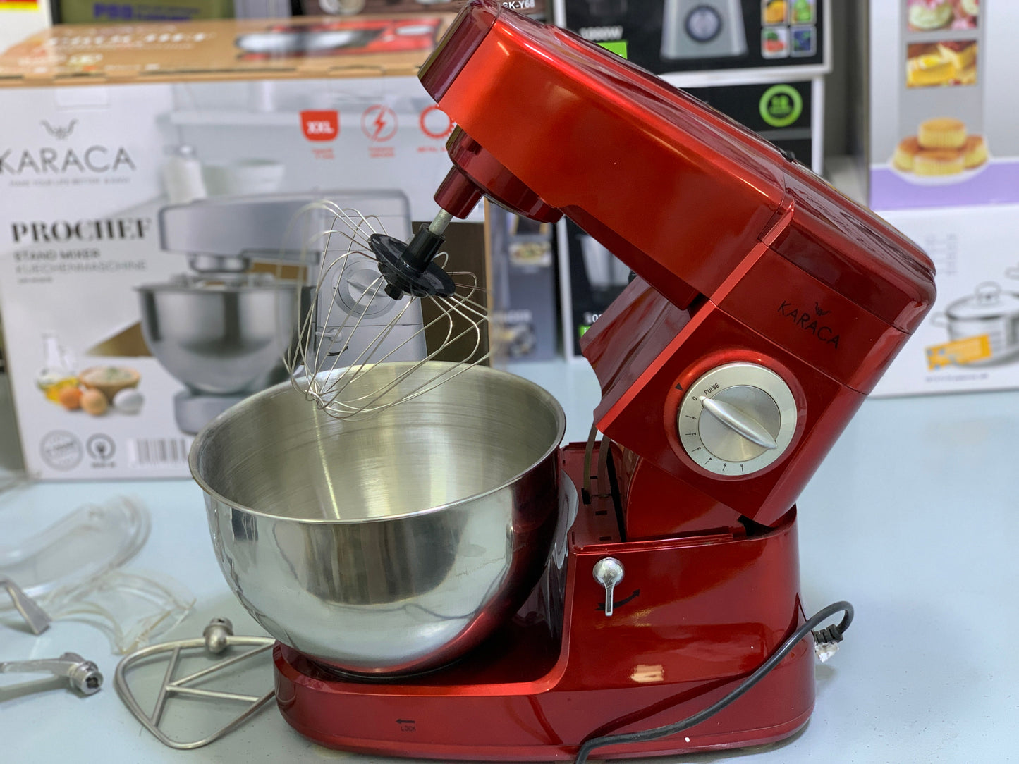 Karaca Prochef Stand Mixer – 8L Bowl | 1600W Motor | Metal Gear System