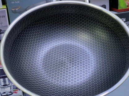 Laser Coating Shallow Type Casserole Handi- Shape Stainless Steel (Size:26cm)