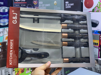G&J stainless Steel 6 Pieces Knife set