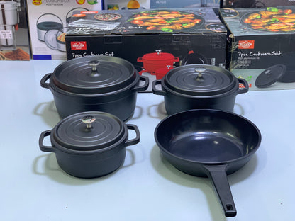 UAKEEN 7 pieces Die-Casting Aluminium Cookware Set|VK-21