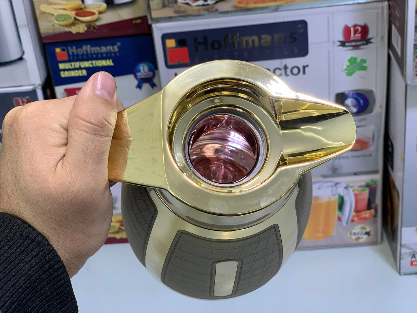 Unique Thermos with leather straps