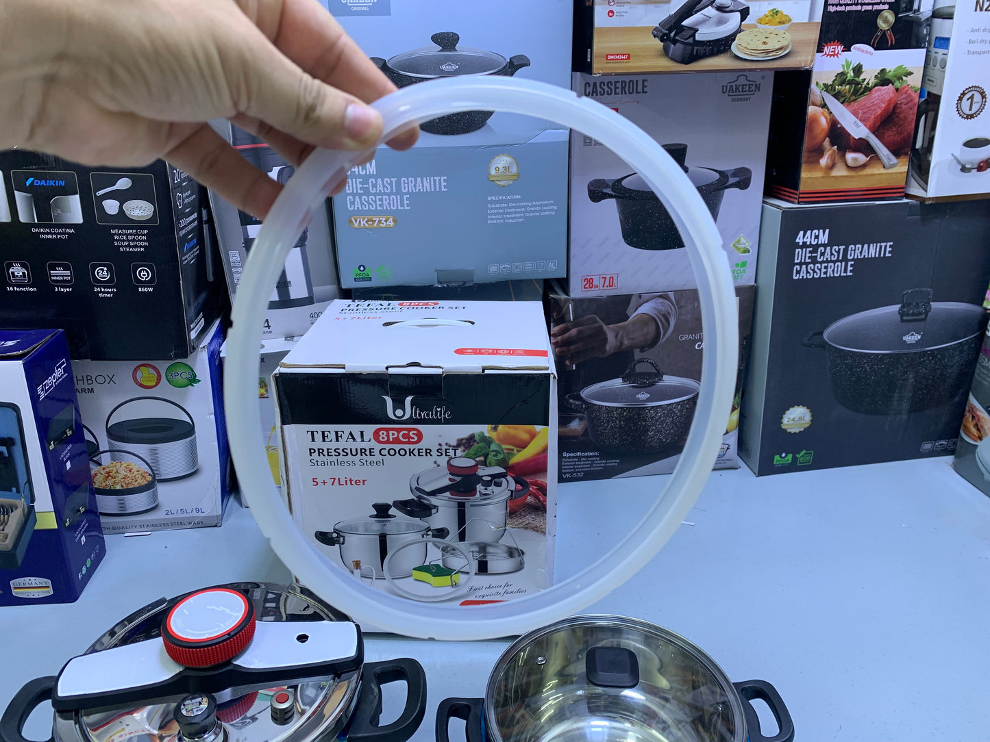 TEFAL 3 in 1 Pressure Cooker 5L and 7L Stainless Steel 18/10