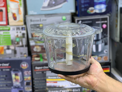 6 in 1 Food Chopper and Lasi maker double bowls and double blades