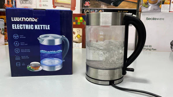 UK Import Glass Electric Kettle – 1.7L