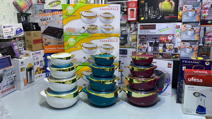 8 pieces Hot Pot Set | Kitchen Food Containers Stainless Steel and Elegant Designed