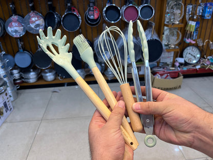 German Technology Made 12 Pieces Kitchen Silicon  Utensils Set