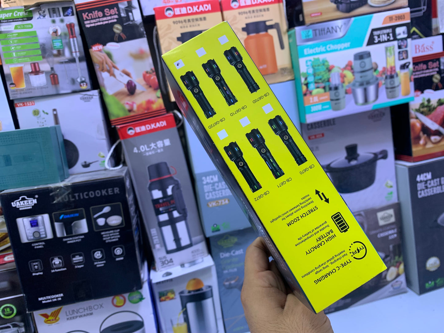 COBA Handheld Torch Model: CB-G672D USB Rechargeable Flashlight