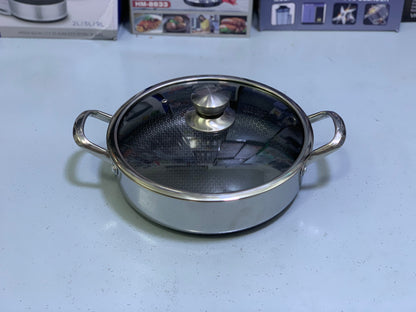 Laser Coating Shallow Casserole Honeycomb pattern And Non Stick (Size:26cm)
