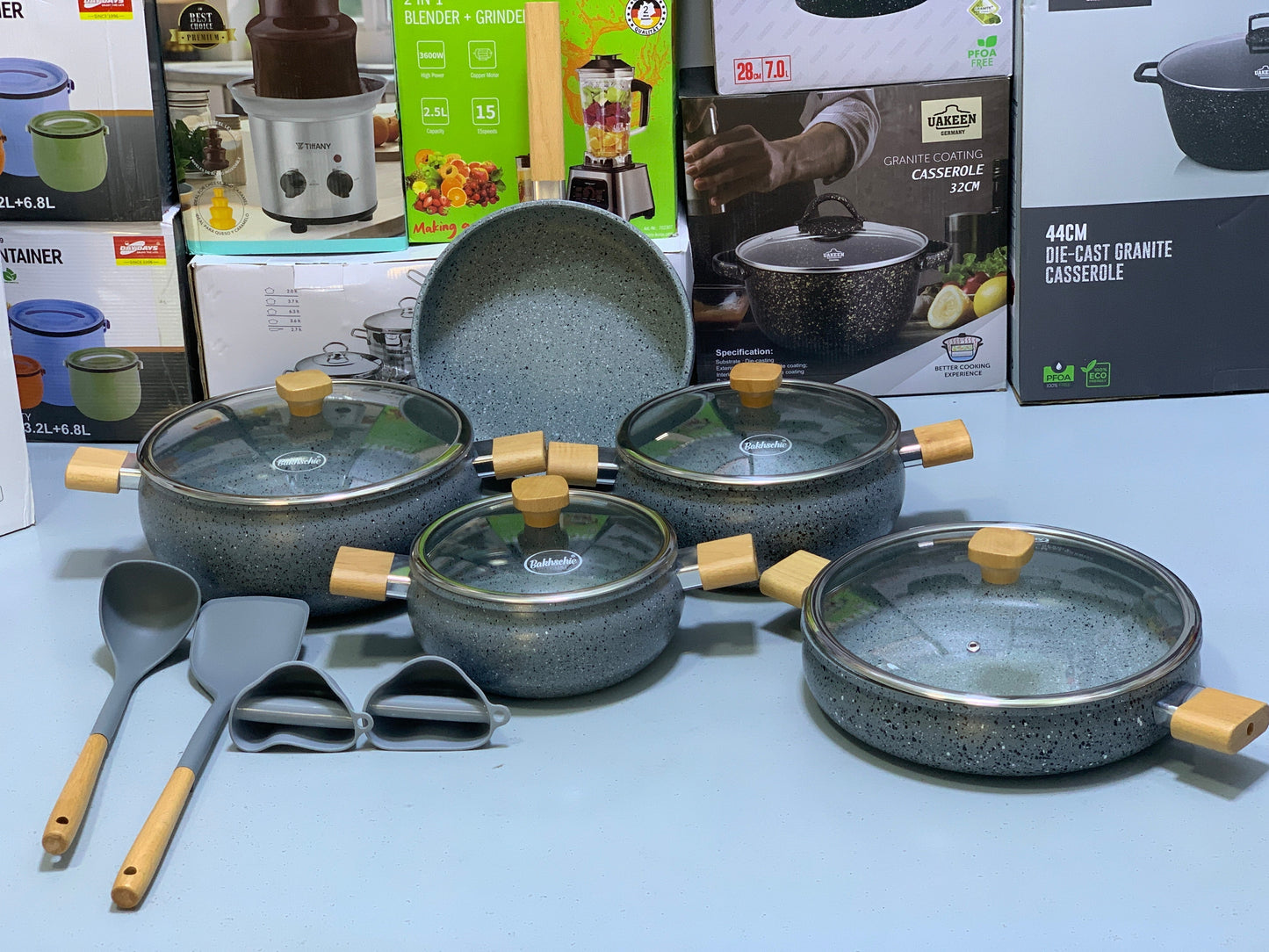 13 Pieces Bakhschie Brand cookware set-Mom’s first choice