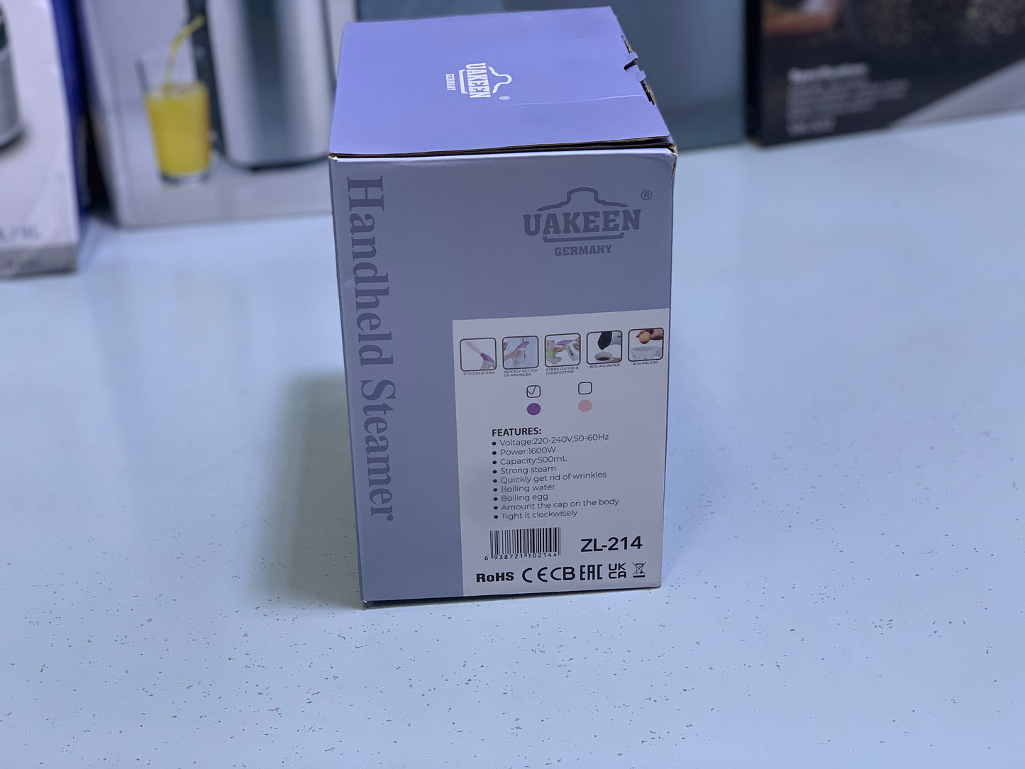 Uakeen Germany 2in1 Handheld Steamer and Kettle 250ml and 1200 watt