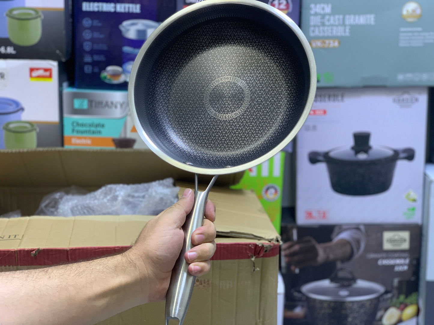 Laser Coating Shallow Frying Pans without lid
