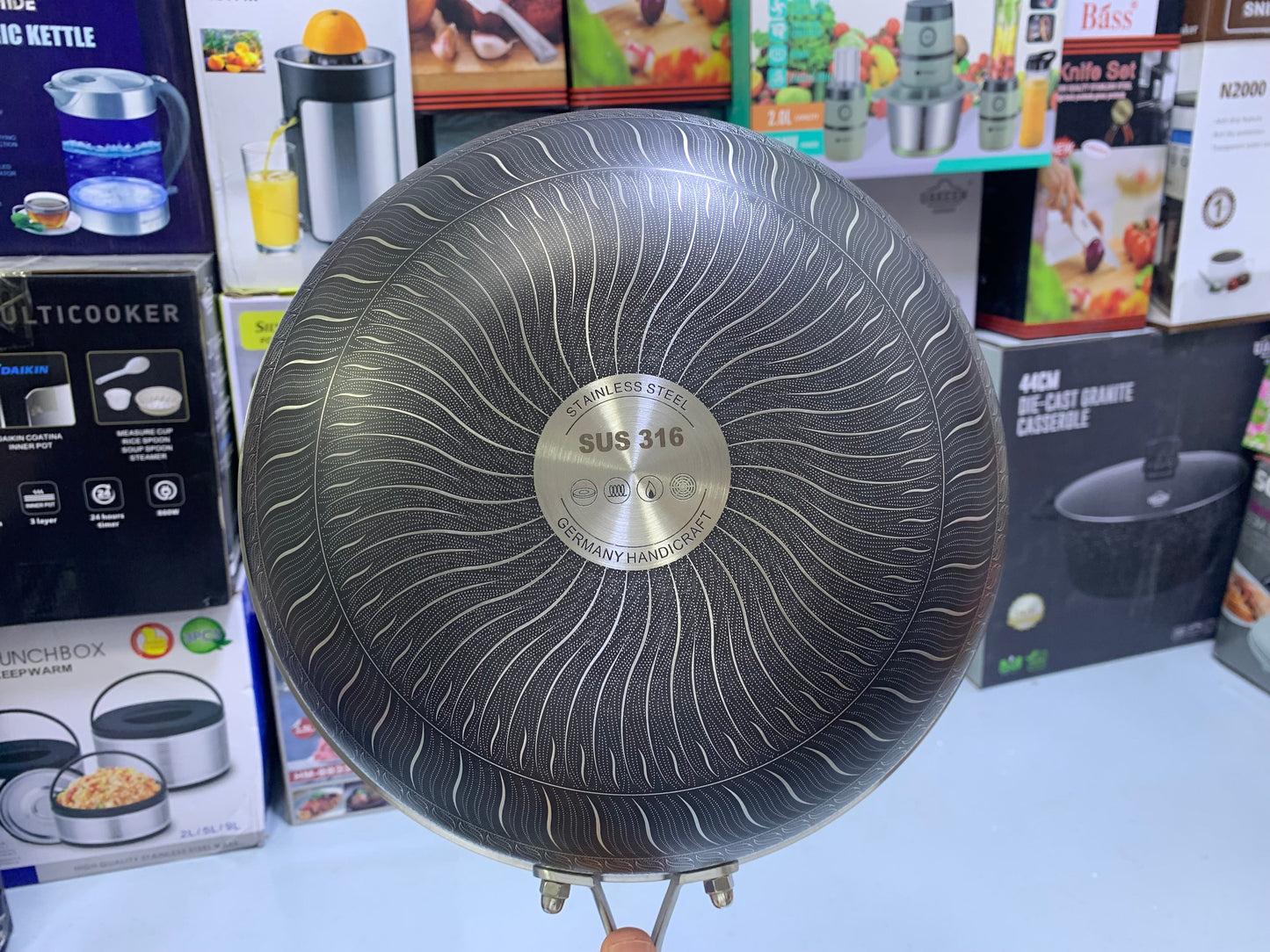 Laser coating frying pan Stainless Steel SUS 316