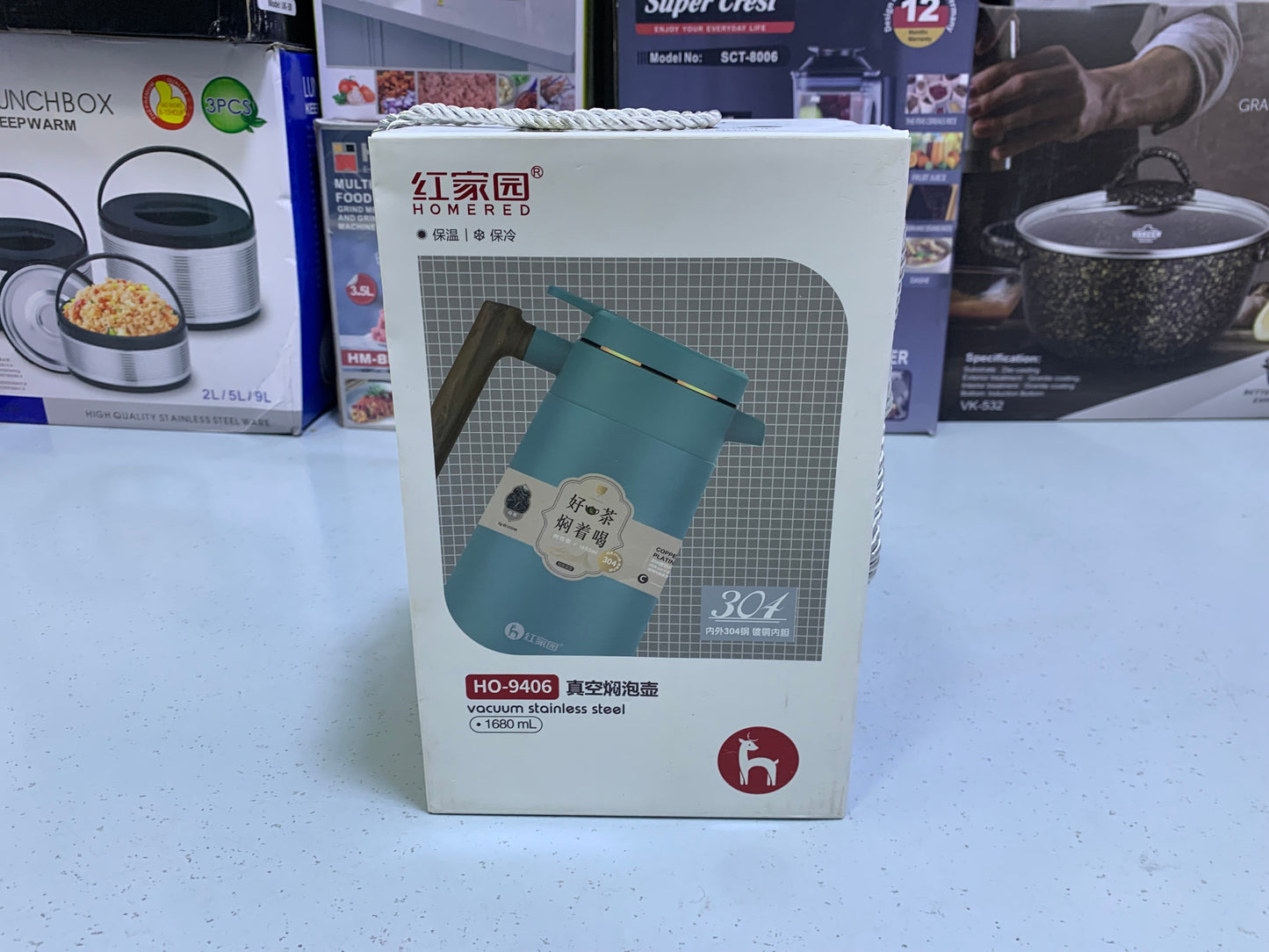 Homered Tea Thermos with Temperature Indicator SUS 304  Stainless Steel Model H0-9406 1680ml