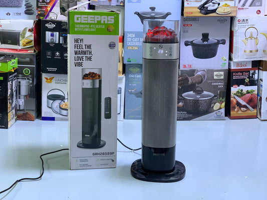 Geepas Heater with Flame Effect |2 Years warranty| GRH28589P