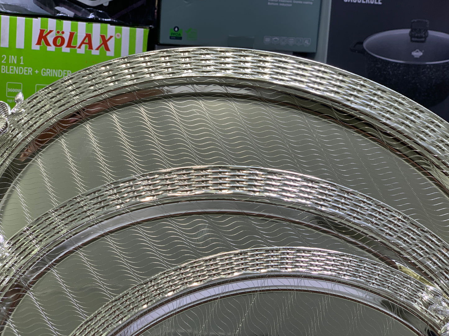 Stainless steel Tray set Model H-2 Silver