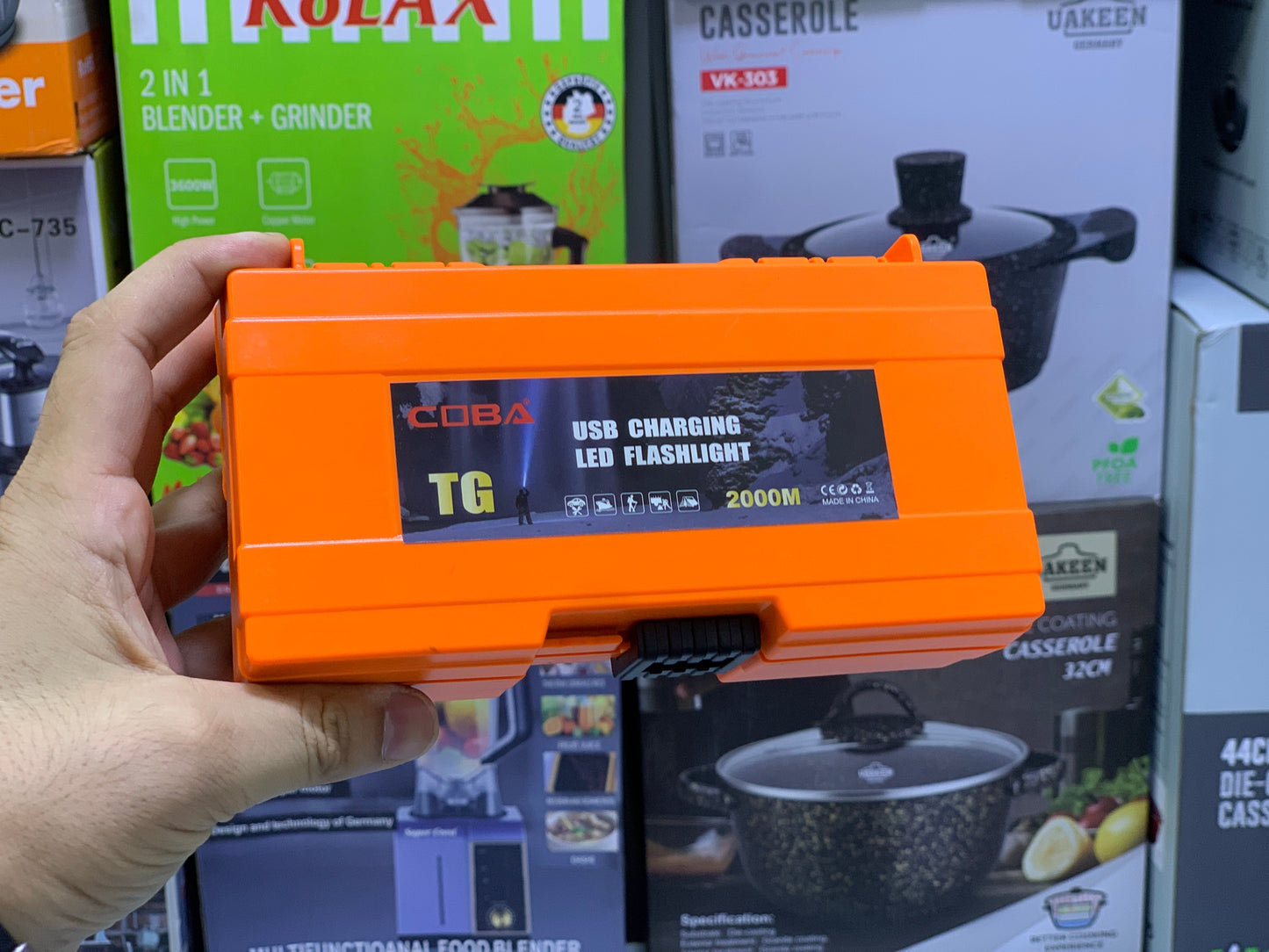 Coba USB Charging LED Flashlight, Handheld Torch Model- TG