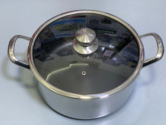 Laser Coating Deep Casseroles  Non Stick ( 4 pieces ) 21.5 cm ,25.5 cm , 27.5 cm and 29.5 cm