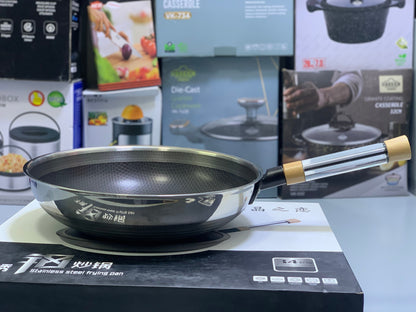 Imported leaser Coated frypan| Honeycomb pattern| Luxury style| size 32 cm