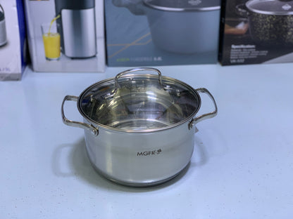 MGRF 12 Pieces Cookware Set Stainless Steel 18/10 Super Capsule Bottom