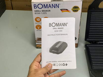 Original German Bomann Grill Maker  BOM 1205& BOM 1206  with 1 Year Warranty