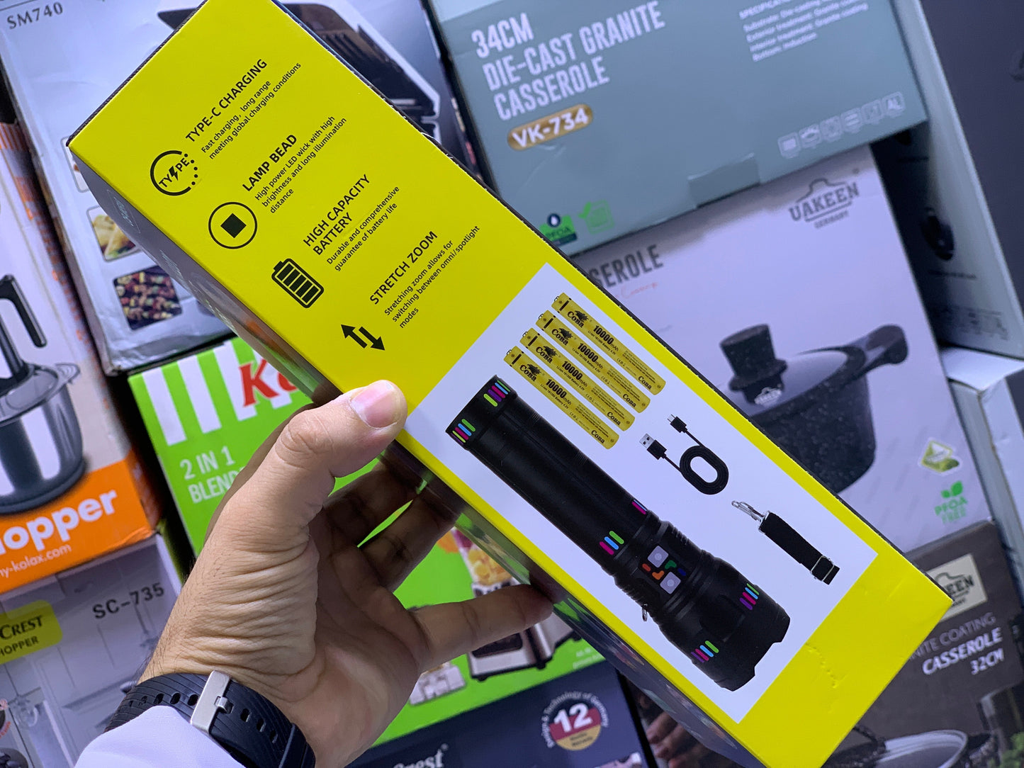 Coba Aluminum Allay Flashlight, Handheld Torch Model: CB-W518