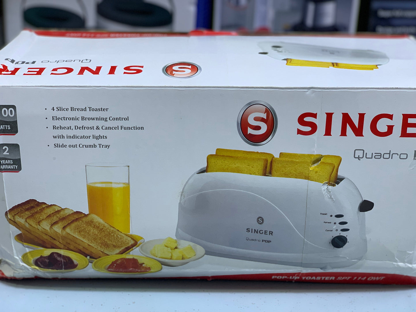 4 Slices Bread Toaster| Singer Brand