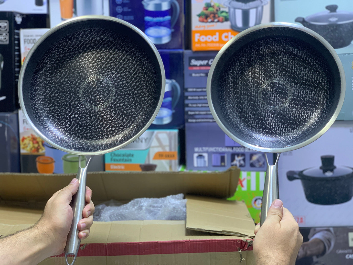 Laser Coating Shallow Frying Pans without lid