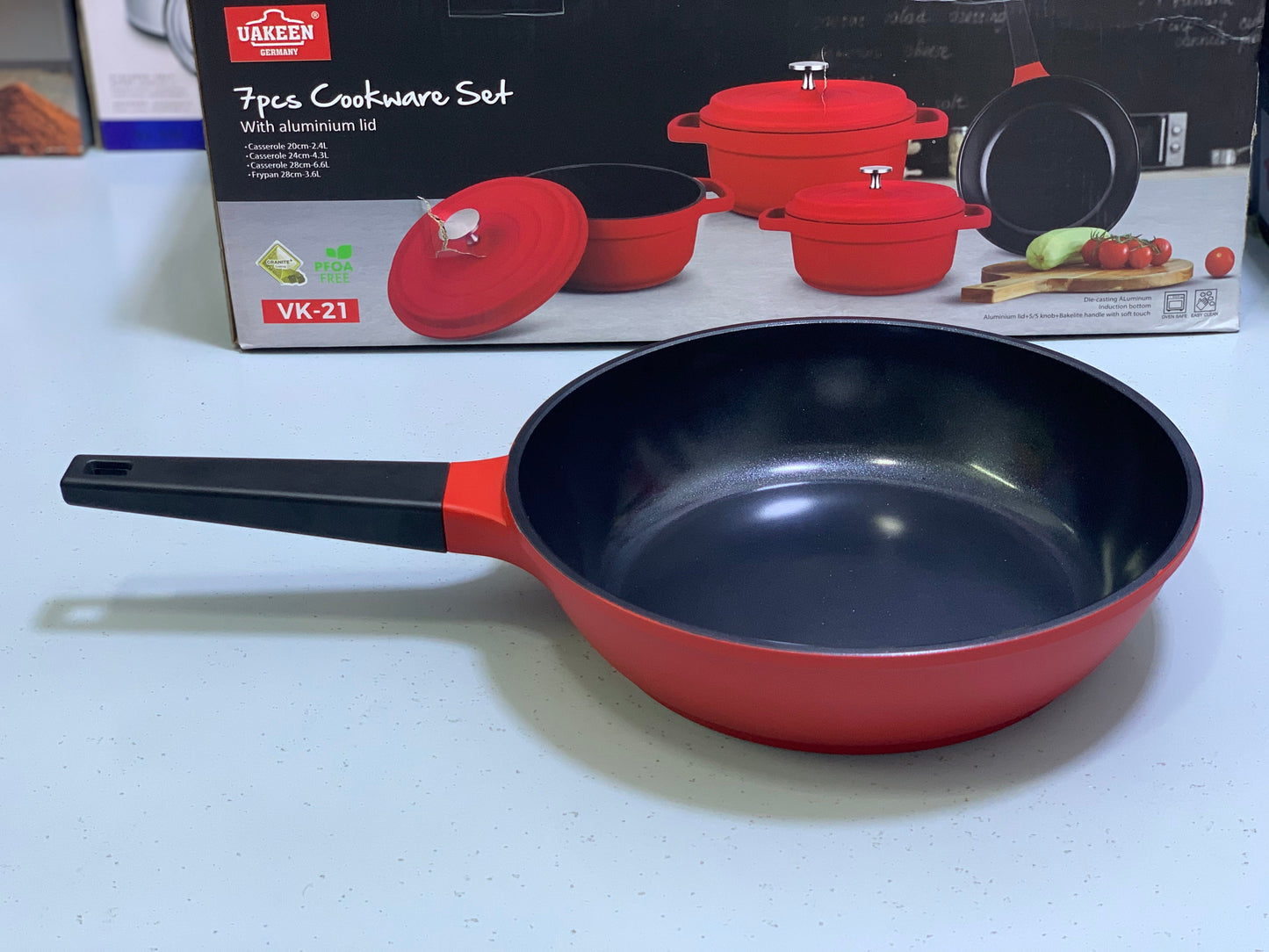 UAKEEN 7 pieces Die-Casting Aluminium Cookware Set|VK-21