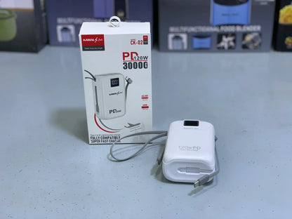 30000mAh Power Bank – 120W Fast Charging for Mobile Devices