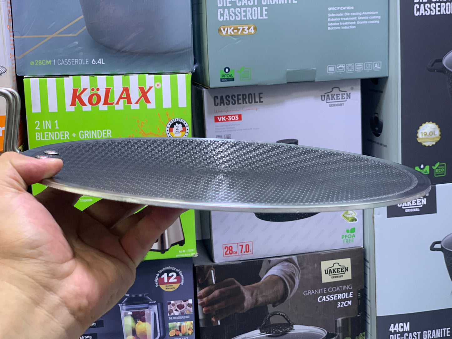 Premium 34-Cm Tawa with Honeycomb Pattern | 316 Food Grade Stainless Steel