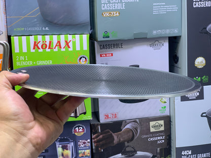 Premium 34-Cm Tawa with Honeycomb Pattern | 316 Food Grade Stainless Steel