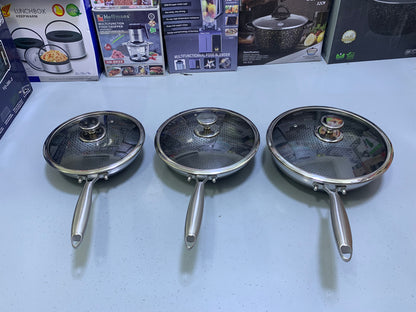 Laser coating frying pan Stainless Steel SUS 316