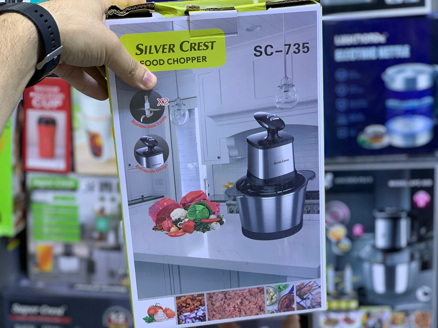 Silver Crest Food Chopper – 3L Capacity | 800W | Powerful and Efficient Kitchen Appliance
