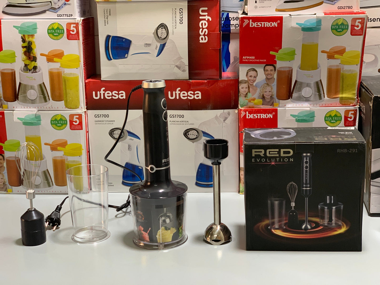 Imported premium quality Red Evolution 4 in 1 Hand Blender Set