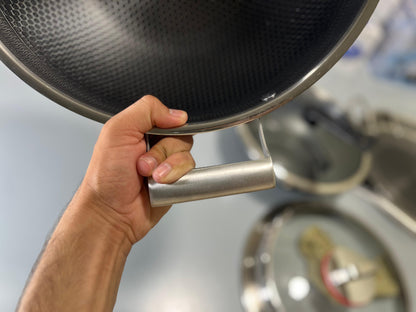 HoneyComb Laser Coating deep karahi/Handi , Stainless Steel