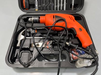 BLACK+DUCKER HAMMER DRILL KIT WITH 40 ACCESSORIES,