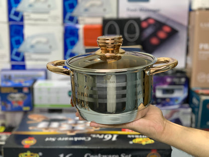 Imported 16 Pieces STNIITHAN Stainless Steel Cookware Set