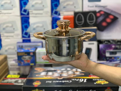 Imported 16 Pieces STNIITHAN Stainless Steel Cookware Set