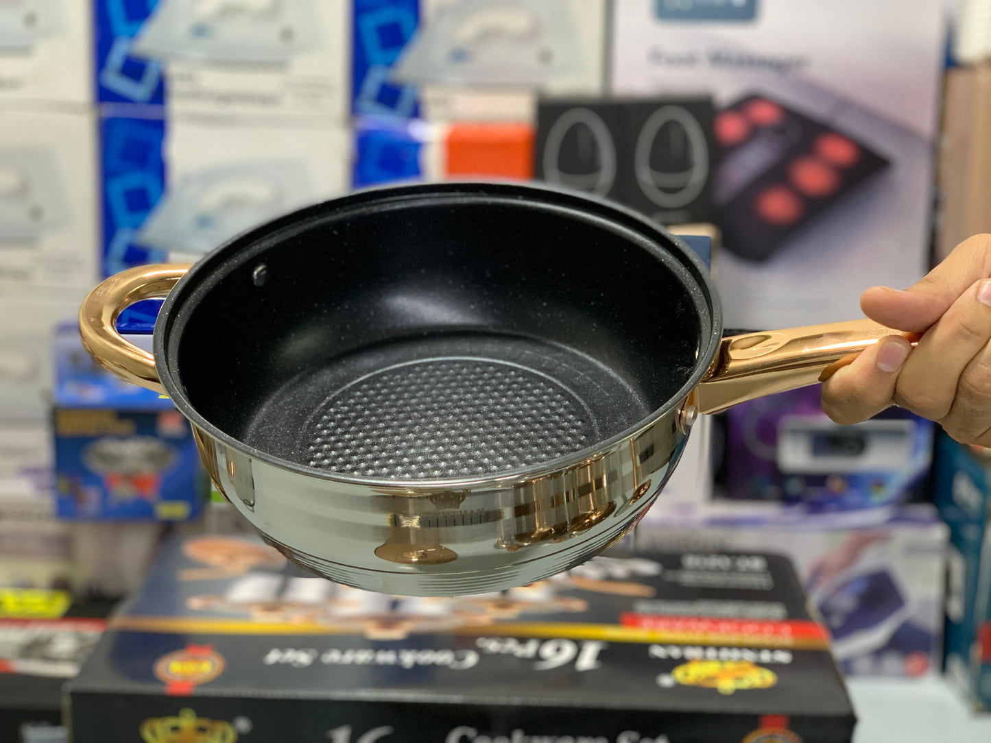 Imported 16 Pieces STNIITHAN Stainless Steel Cookware Set